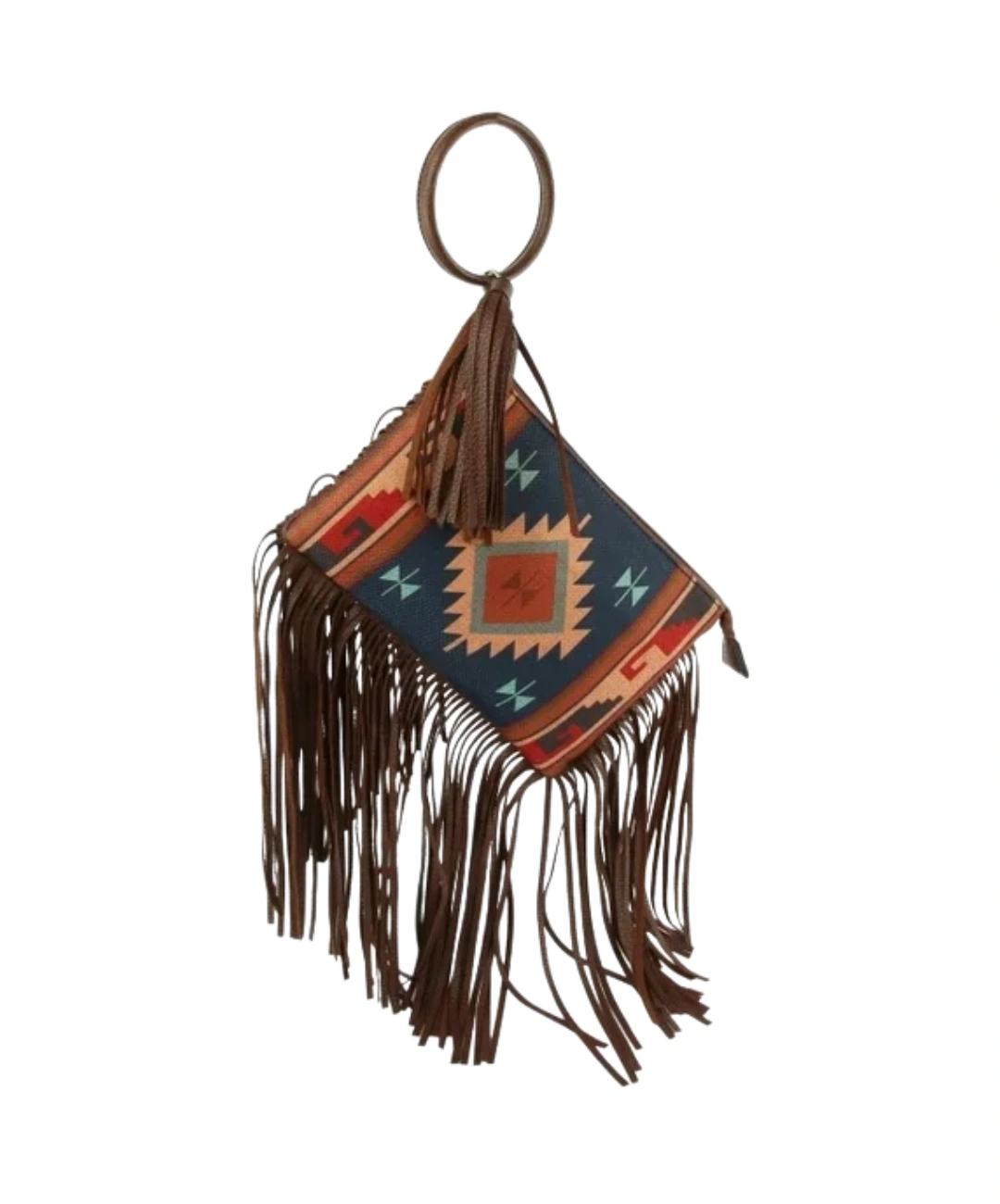 Borsetta da donna con cinturino in nappa, con motivi stile Aztec 0