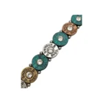 Bracciale Western a Tre Toni con Bossoli Shotgun e Cristalli 2
