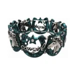 Bracciale elastico western con cavallo, stella, ferro di cavallo e cowgirl 0