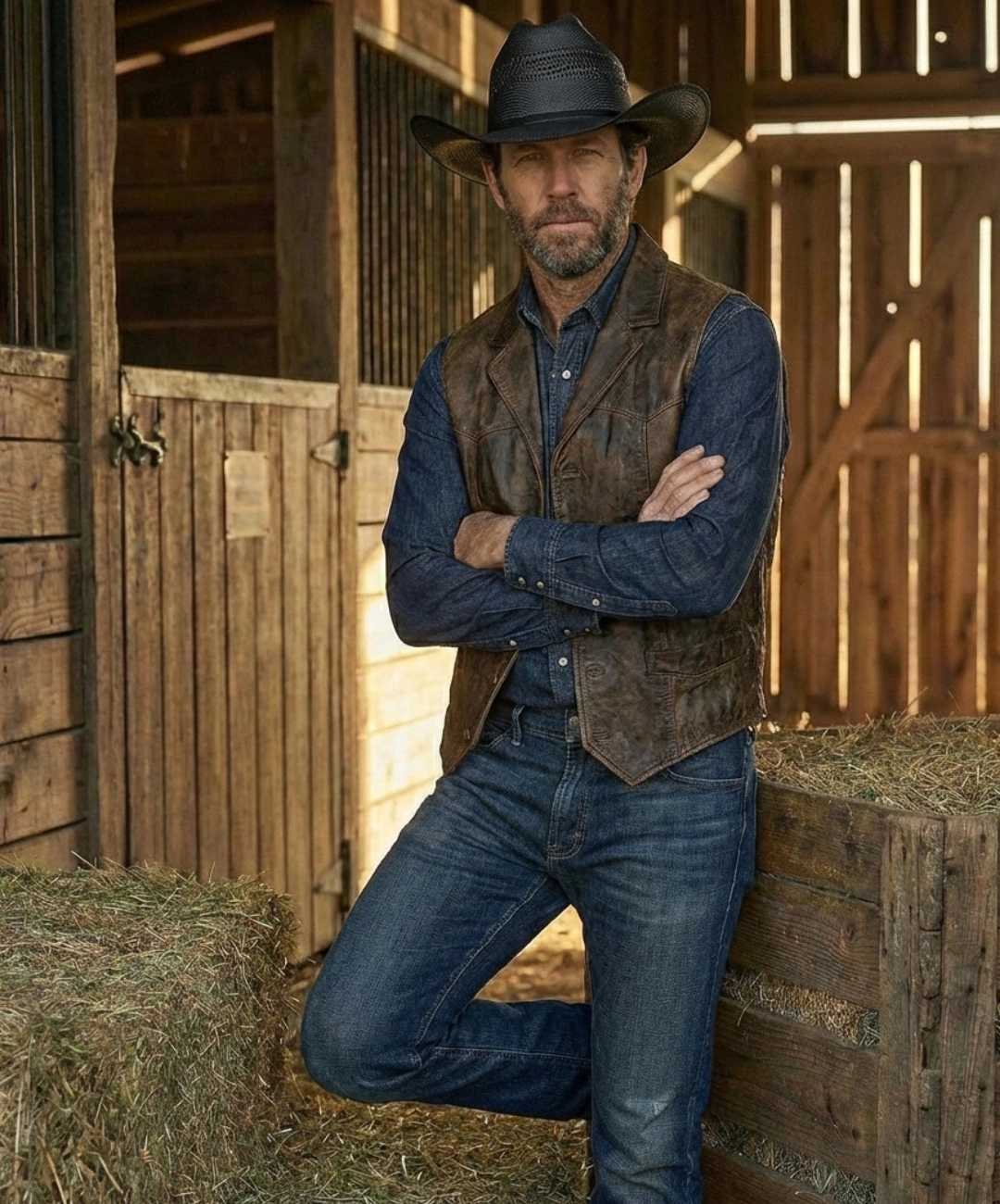 Cappelli Western in Paglia Stars & Stripes_ Modelli Seth (Bianco) e Ashton (Nero) 3