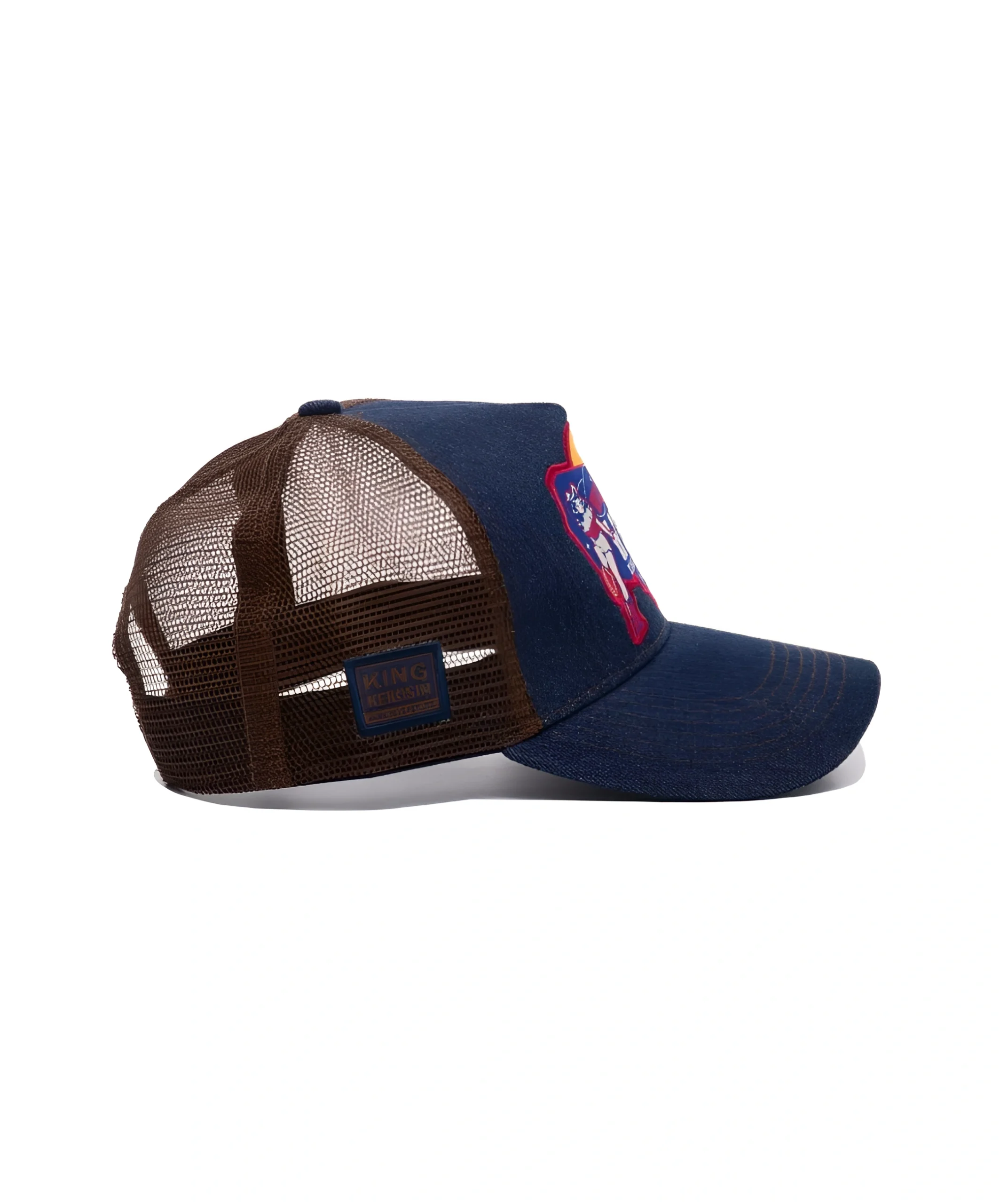 Cappellino Trucker wild wild west King kerosin in look denim 1