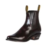 Stivaletti western uomo El General pelle bordeaux effetto camaleonte - vista laterale