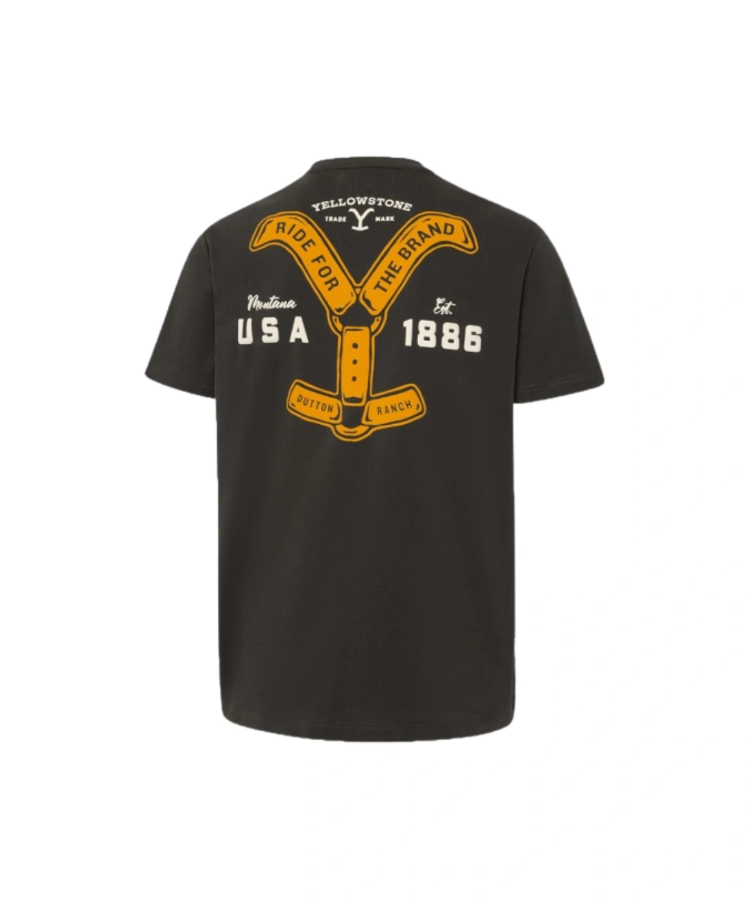 T-Shirt Uomo Yellowstone Ride For The Brand Antracite - Stars & Stripes 0