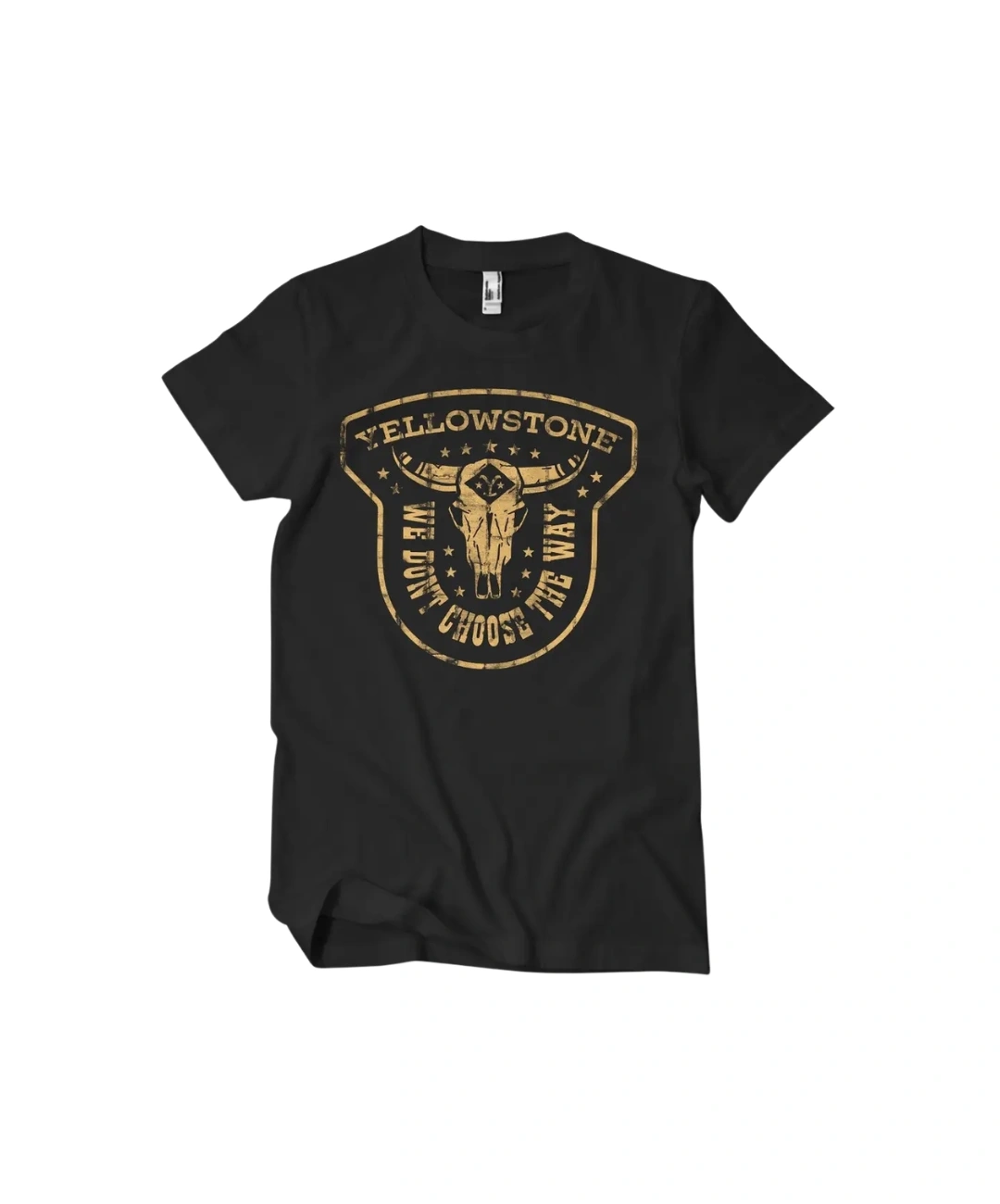T-Shirt Uomo Yellowstone We Don't Choose The Way con Teschio e Marchio Y 0