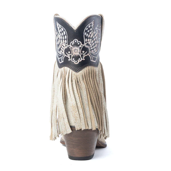 Stivaletti Myra Canyon Night Bird con Frange – Color Crema - immagine 3