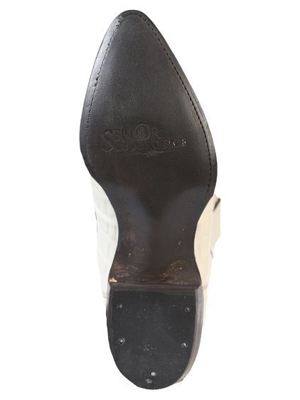 Stivale Western Uomo in Pelle Stampata Coda di Caimano El Senor de los Cielos Color Osso 1